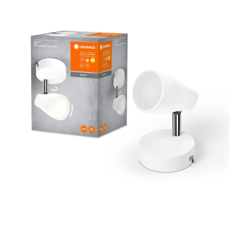 LEDVANCE LED Spot Pear 1er Wand- und Decken Strahler Weiß